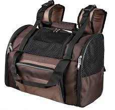 KT25.Trixie Shiva Backpack - szállító hátizsák (barna/bézs) 41x30x21cm