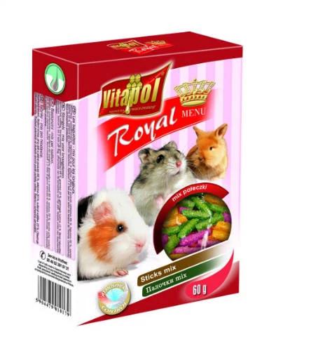 Vitapol Royal Menu - snack - kiegészítő eleség rágcsálóknak (60g)