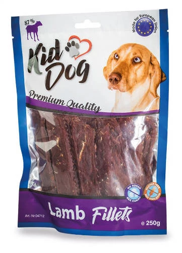 KidDog Lamb Fillets - jutalomfalat (bárányhús) kutyák részére (250g)