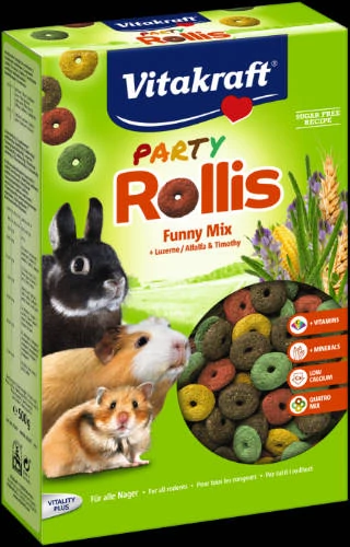 Vitakraft Rollis Party (lucerna,gabona,széna) - kiegészítő eleség rágcsálók részére (500g)