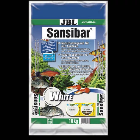 JBL SANSIBAR WHITE - Fehér, finomszemcsés homok édesvízi és sósvízi akváriumokhoz (10kg)