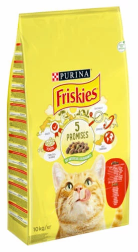 Friskies Adult - Marha & Csirke - Szárazeledel (10kg)