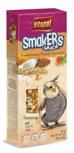 Vitapol Smakers rúd (narancs) - prémium duplarúd - nimfa papagáj részére (90g)