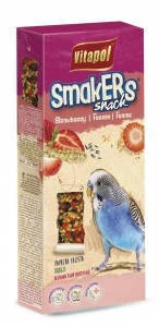 Vitapol Smakers rúd (eper) - prémium duplarúd - hullámos papagáj részére (90g)