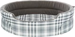 KT25.Trixie Lucky Bed - ovális, peremes fekhely (szürke/fehér) macskák részére (45x35cm)