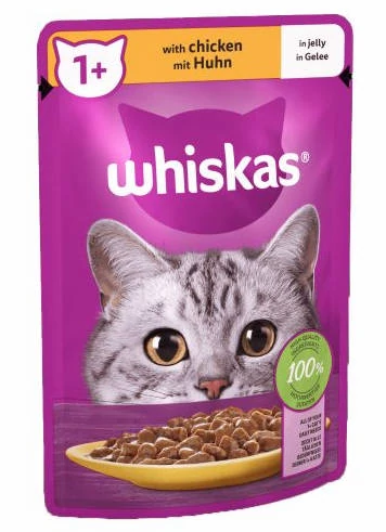 Whiskas Adult Chicken - Nedves eledel (csirke, zselében) macskák részére (85g)