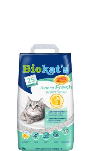 Gimpet Biokats Bianco Fresh - csomósodó macskaalom friss illattal (5kg)