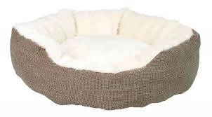KT25.Trixie Yuma Bed - kerek, peremes fekhely (barna/gyapjú fehér) kutyák részére (Ø45cm)