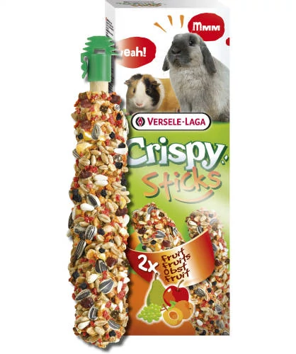 Versele-Laga Crispy Sticks Rabbits,Guinea Pig Dupla rúd (gyümölcs) - kiegészítő eleség nyulak és tengerimalacok részére (110g)