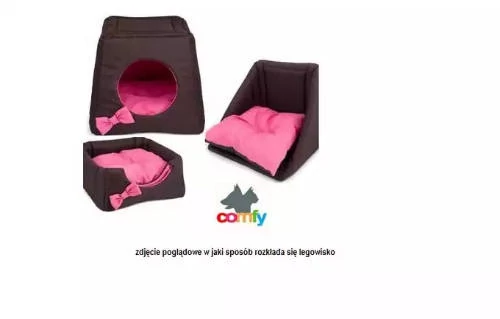 Comfy Lola Trio bed 3in1 - fekhely (barna,rózsaszín) kutyák és macskák részére (43x43x39cm)