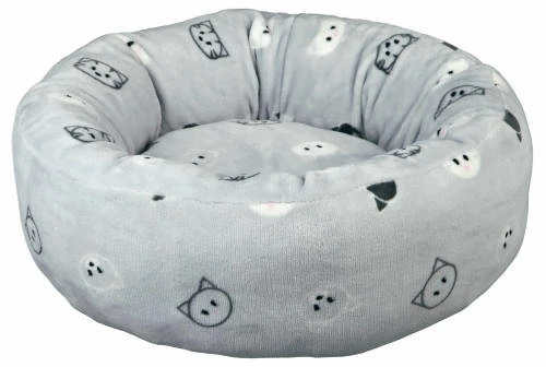 Trixie Mimi Bed - kerek, peremes fekhely (világosszürke) macskák részére (Ø50cm)