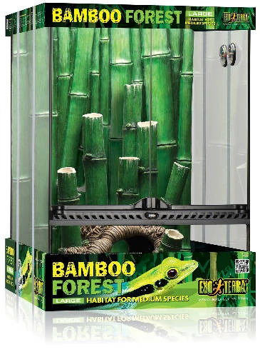 Exo-Terra Bamboo Forrest terrárium Small - Dekoratív kivitelű üvegterrárium (30x30x45cm)