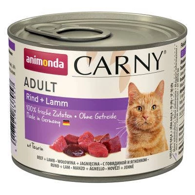 Animonda Carny Adult (marha,bárány) konzerv - Felnőtt macskák részére (200g)