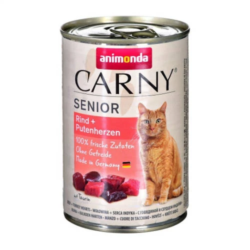 Animonda Carny Senior (marha,pulykaszív) konzerv - Idős macskák részére (400g)