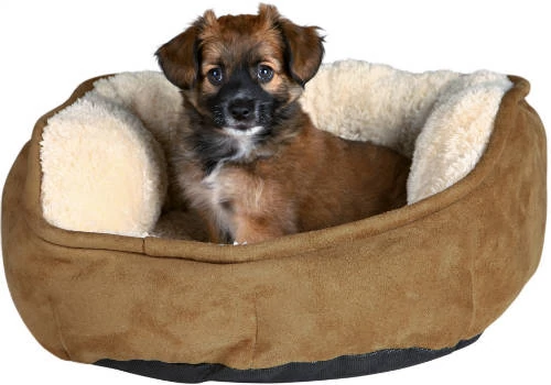KT25.Trixie Cosma Bed - kerek, peremes fekhely (barna/bézs) kutyák részére (Ø50cm)