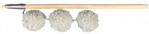 Trixie Playing Rod with 3 Plush Balls - játék macskapeca (plüss labda) macskák részére (35cm)
