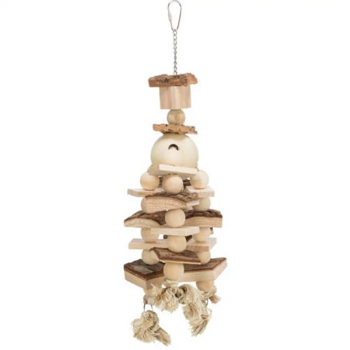 Trixie Wooden Toy - Fajáték parafával nagypapagájok részére (35cm)