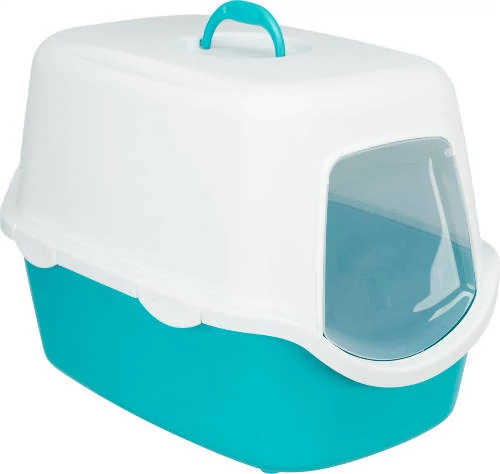 Trixie Vico Cat Litter Tray - Fedeles macska WC (türkiz) 40x40x56cm