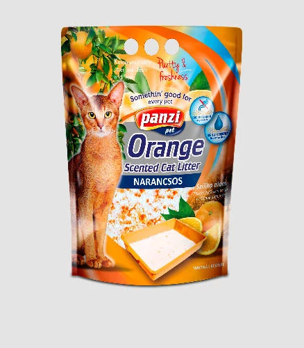 Panzi Silica Cat macskaalom (3,8 literes) narancs