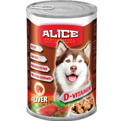 Alice Professional Dog konzerv - máj (1240g) nedves eledel kutyák részére