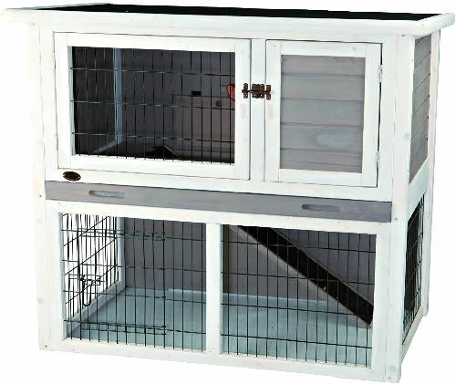 KT25. Trixie Hutch for Guinea Pigs - kültéri ház (fehér/szürke) tengerimalacok részére  (104x97x52cm)