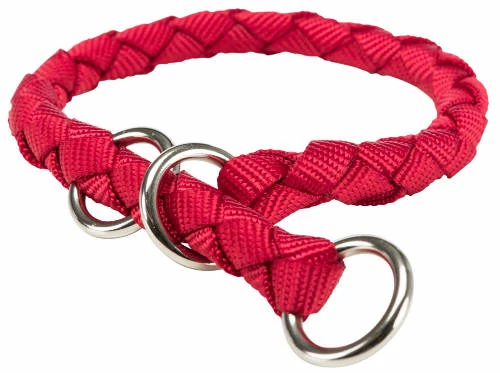 KT25.Trixie Cavo félfojtó nyakörv - piros (S-M) 35-41cm/Ø12mm