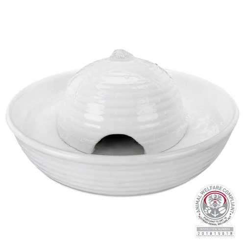Trixie Drinking Fountain Vital Flow - vízforgatós itató (kerámia, szürke) 0,8 l/ø24×10cm
