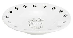 Trixie Ceramic Bowl - kerámia tál (fehér/mintás) macskák részére (0,2l/Ø15cm)