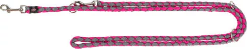 Trixie prémium állítható póráz - rózsaszín/szürke - (S-M) 2m/12mm