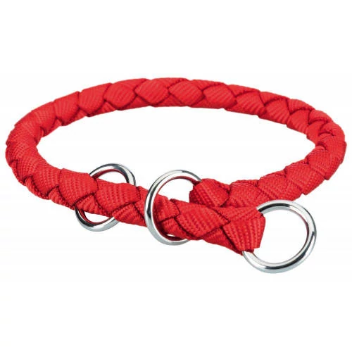 KT25.Trixie Cavo - fonott nyakörv - piros - (S) 25-31/Ø12mm