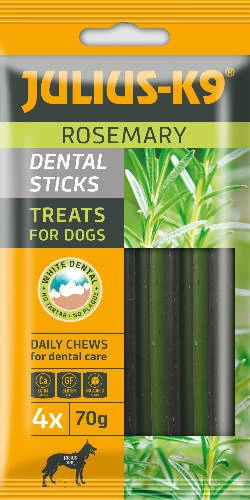 JULIUS K-9 Dental Sticks - jutalomfalat (rozmaringgal)  kutyák részére (70g)