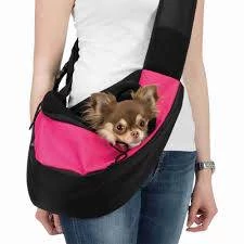 KT25.Trixie Sling Front Carrier - váll(szállító)táska (pink/fekete) kutyák részére (50x25x18cm)