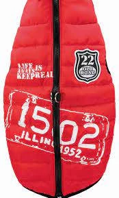 KT25.Trixie Saint-Malo Dog Coat with Harness - mellény hámmal (piros) kutyák részére (XS) 30cm