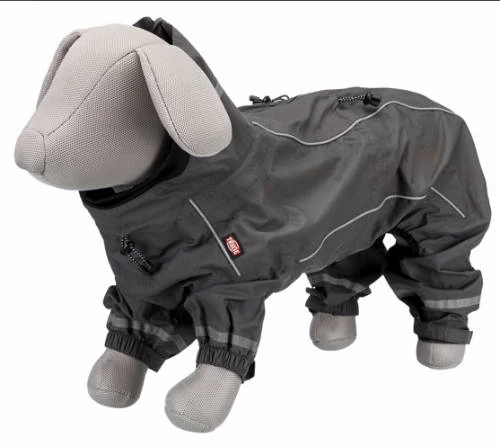 Trixie Vaasa Rain Overall for Dogs - overál (szürke) kutyák részére (XS) 25cm (kifutó termék)