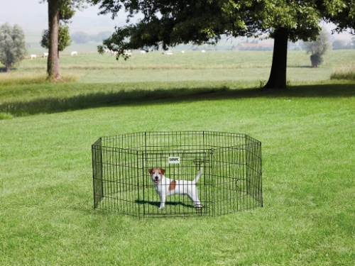 SAVIC Dog Park play pen - kutyaovi (fekete) kistestű kedvencek részére (8 elem) 63,5x8x65cm