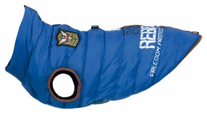 KT25.Trixie Saint-Malo Dog Coat with Harness - mellény hámmal (kék) kutyák részére (M) 45cm