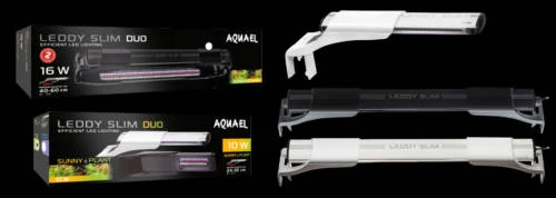 AquaEl Leddy Slim Duo 10W - világítás (fekete) akváriumokhoz (10W/25-50cm)