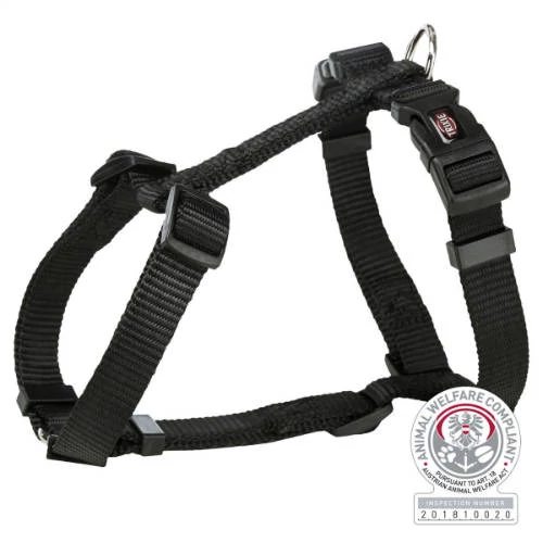 Trixie Premium H- hám - fekete (XXS-XS) 20-32cm/10mm