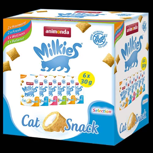 Animonda Milkies Multi-pack  töltött párnácska - jutalomfalat - Macskák részére (6x30g)