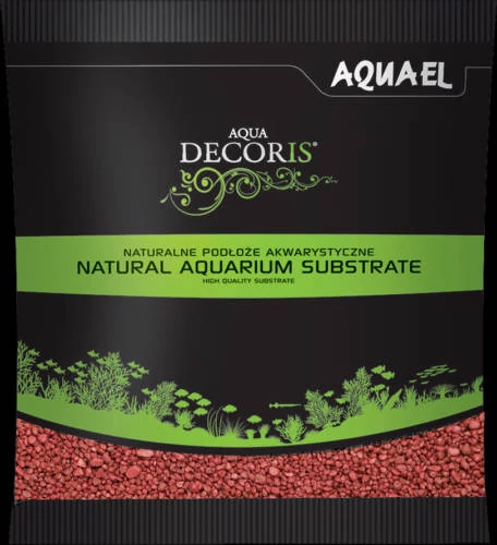 AquaEl Decoris Red - Akvárium dekorkavics (piros) 2-3mm (1kg)