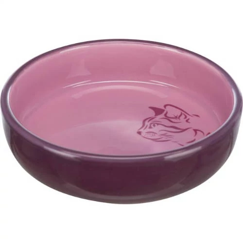 Trixie Ceramic Bowl - kerámia tál (4 féle színben) rövid orrú macskák részére (0,3l /Ø15cm)