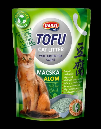 Panzi Tofu - nyövényi alapú, zöld tea illatú  macskaalom (2,5kg)
