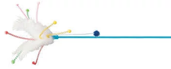 Trixie Playing Rod - játék macskapeca (bojttal,tollal) macskák részére (41cm)