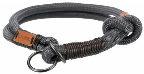 Trixie BE NORDIC Stop-the-pull Collar - félfolytó nyakörv (szürke,barna) kutyák részére (S-M) 40cm/Ø8mm