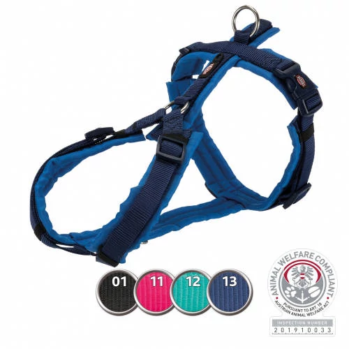KT24: Trixie Trekking - túrahám - indigókék/királykék (L) 70-85cm/25mm