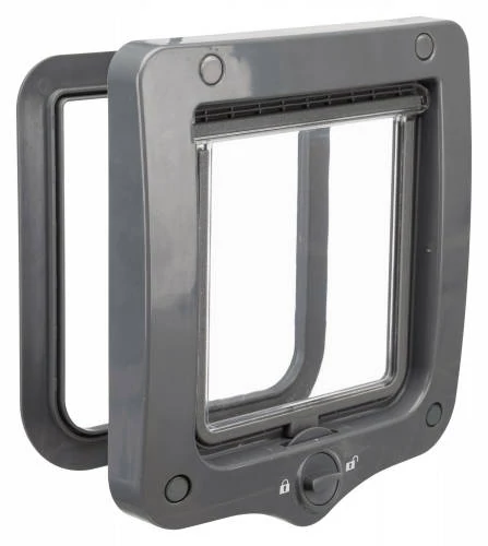 Trixie 2-Way Flap Door - kutya és macskaajtó (szürke) 20x22cm