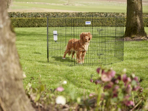 SAVIC Dog Park play pen - kutyaovi (fekete) kistestű kedvencek részére (8 elem) 65x8x94cm