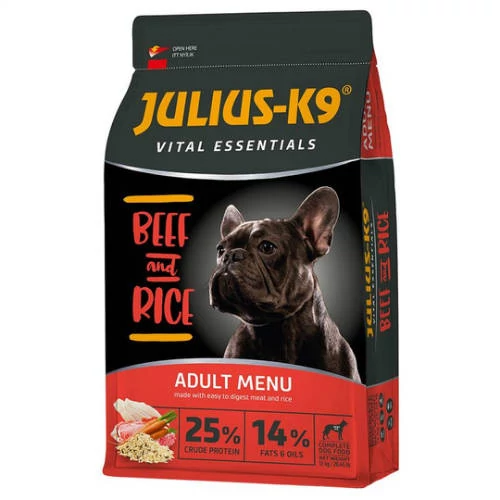 JULIUS-K9 3kg ADULT Vital Essentials Beef&Rice (marha&rizs)