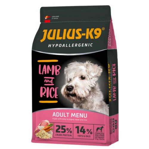 JULIUS-K9 3kg ADULT HYPOALLERGENIC Lamb&Rice (bárány&rizs) száraztáp