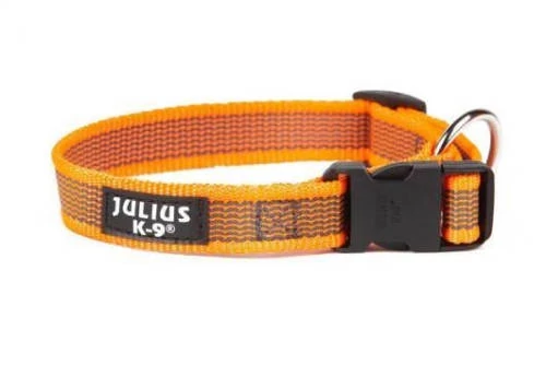 Julius K-9 Color&Gray nyakörv (25mm/39-65cm) UV-narancs-szürke